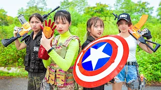 Download VTL Nerf War: Xgirl Team \u0026 Warriors Nerf Guns Fight Criminal Group Cherry Tranbi Perfect Combination MP3