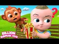 Download Lagu It’s a yummy popcorn day! But the naughty monkey came to steal it