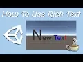 How and Why to use Rich Text in your C Unity Game