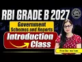 RBI Grade B 2027 Course Launched Government Schemes Reports Introduction Class Complete Strategy