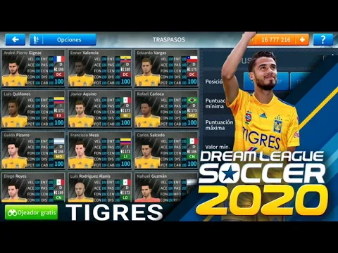 Download MP3 Plantilla de los Tigres con Diego Reyes para Dream League Soccer 2019-2020
