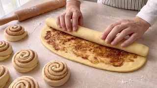 A completely new method! These cinnamon rolls disappear in a flash!