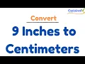 How to Convert 9 Inches to Centimeters 9in to cm