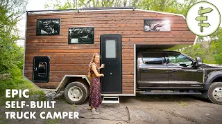 Couple's Incredible Off-Grid Truck Camper & Tiny Home on Wheels – FULL TOUR