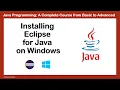 Installing Eclipse for Java on Windows
