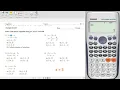 Solving Linear Equations using Casio Calculator