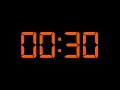 30 Seconds Countdown Orange Black Screen No Copyright