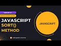 Learn the JavaScript Arrays sort Method with Examples Web Development Tutorial