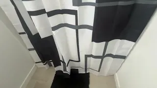 Yieldeer Black Geometric Shower Curtain Abstract Modern Shower Curtains Review