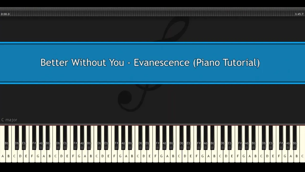 Better Without You - Evanescence (Piano Tutorial)