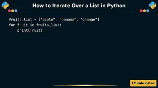 How to Iterate Over a List in Python