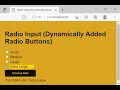 HTML CSS JavaScript Demo Radio Buttons -