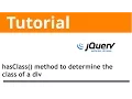 jQuery How to use hasclass to determine the class of a div