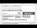 A Level Micro Section A Walk Through Edexcel 2022