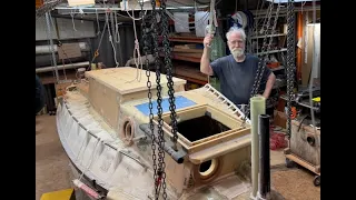 Tacking down the coach roof.