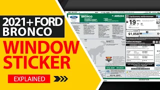 Ford Bronco Window Sticker Explanation Order Details