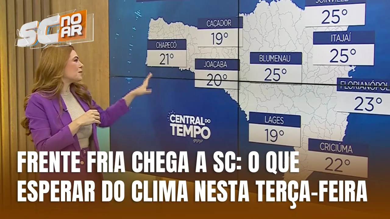 Central do Tempo - Frente fria diminui calor e deixa SC com temperaturas menores e chuva isolada