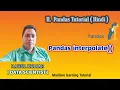 Python pandas interpolate function Tutorial - 11 Machine learning series in hindi