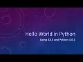 Hello World in Python IDLE 3 6 on Windows 10