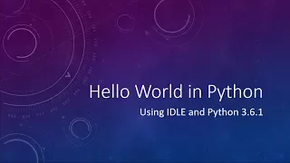 Hello World in Python IDLE 3 6 on Windows 10