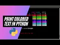 Print colored text python with colorama