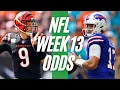 NFL Opening Lines Report Week 13 NFL Odds Point Spreads Moneylines Betting Totals