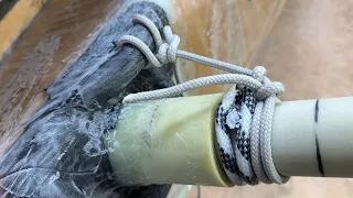 31 March 2014  Securing the masts and getting rid of anchor points not needed