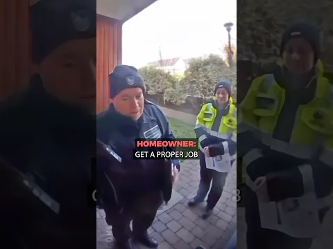 This homeowner doesn’t like cops 😂