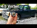 99-13 Chevy Silverado 4 3 Vortec Thermostat Change Replacement How to Replace