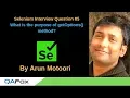 Selenium Interview Question 85 - What is the purpose of getOptions method