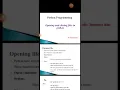Opening and closing of the files in Python