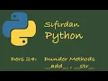 Sifirdan Python Dersleri Ders 24 OOP Dunder Methods Magic Methods