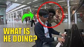 What Happens When You Play Piano Blindfolded In Public? | Cole Lam