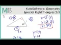 KutaSoftware Geometry - Special Right Triangles Part 2