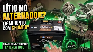 Bateria de Lítio carrega no alternador? Posso ligar junto com a chumbo ácida? - Entenda…