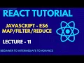React JS tutorial - 11 JavaScript ES6 Reduce function React full course for beginner