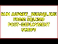 Run aspnet - regsql exe from SQLCMD Post-Deployment Script