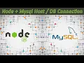 HOW TO CONNECT TO HOST SERVER MYSQL DATABASE NODE js