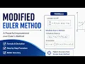 Use modified Euler method solve initial value problem