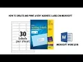 How to create and print Avery address labels in Microsoft Word