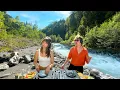 Download Lagu Soft Jazz House Music Mix \u0026 Outdoor Cooking In Nature | Chill River Picnic | Road Trip Playlist