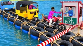 पुराने Tyres से बना Floating Bridge! नदी पार करने का Desi Jugaad | Hindi Kahaniya