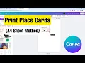 How to Print Place Cards from Canva in High Quality A4 Sheet Method