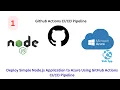 Deploying a Simple Node js Application to Azure Using a GitHub Actions Pipeline