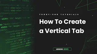 How To Create a Vertical Tab Using HTML CSS JS