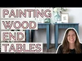 Painting Wood End Tables Wooden Dowel Furniture