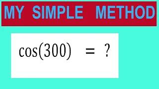 Find trigonometry angle cos 300