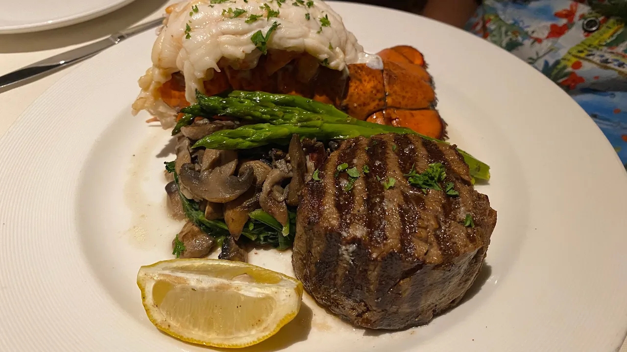 Emerald Princess Dinner In The Main Dining Room January 25th 2024