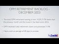 OPM Retirement Backlog December 2023