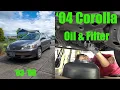 03- 08 Toyota Corolla oil and filter change Straight to the point EASY